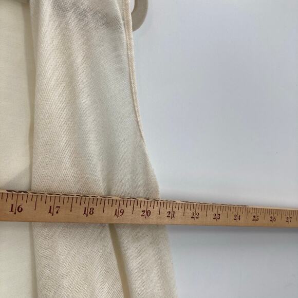 She & Sky Silk Blend Cream Knit Sleeveless Cardigan Coastal Beach Size Large - Picture 8 of 9